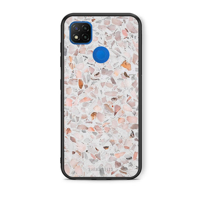 Θήκη Xiaomi Redmi 9C Marble Terrazzo από τη Smartfits με σχέδιο στο πίσω μέρος και μαύρο περίβλημα | Xiaomi Redmi 9C Marble Terrazzo case with colorful back and black bezels