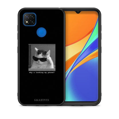 Θήκη Xiaomi Redmi 9C Meme Cat από τη Smartfits με σχέδιο στο πίσω μέρος και μαύρο περίβλημα | Xiaomi Redmi 9C Meme Cat case with colorful back and black bezels