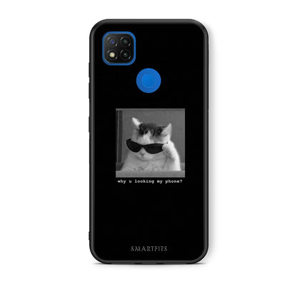 Θήκη Xiaomi Redmi 9C Meme Cat από τη Smartfits με σχέδιο στο πίσω μέρος και μαύρο περίβλημα | Xiaomi Redmi 9C Meme Cat case with colorful back and black bezels