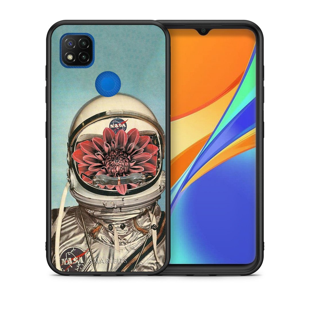 Θήκη Xiaomi Redmi 9C Nasa Bloom από τη Smartfits με σχέδιο στο πίσω μέρος και μαύρο περίβλημα | Xiaomi Redmi 9C Nasa Bloom case with colorful back and black bezels