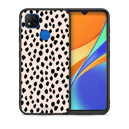 Θήκη Xiaomi Redmi 9C New Polka Dots από τη Smartfits με σχέδιο στο πίσω μέρος και μαύρο περίβλημα | Xiaomi Redmi 9C New Polka Dots case with colorful back and black bezels