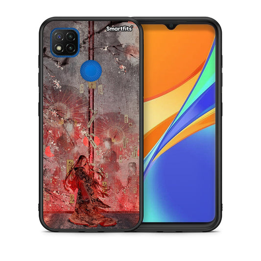 Θήκη Xiaomi Redmi 9C Nezuko Kamado από τη Smartfits με σχέδιο στο πίσω μέρος και μαύρο περίβλημα | Xiaomi Redmi 9C Nezuko Kamado case with colorful back and black bezels