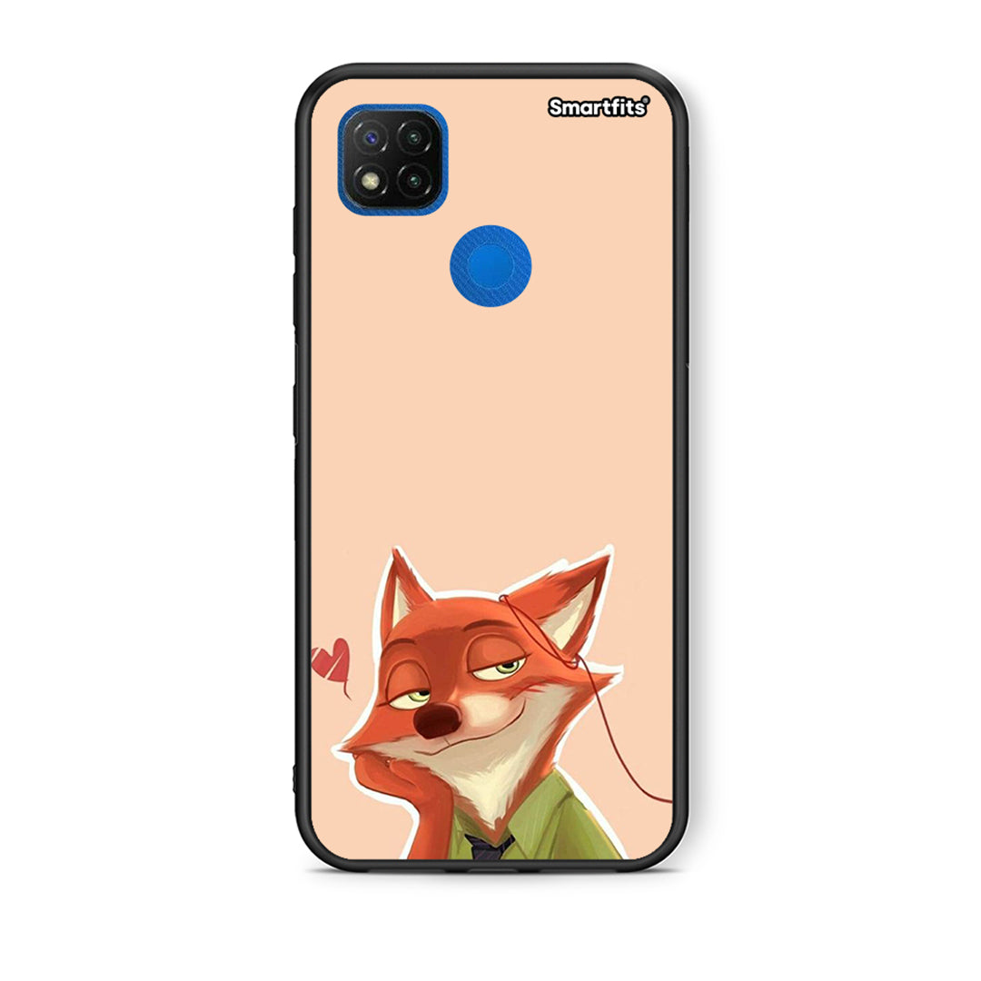 Θήκη Xiaomi Redmi 9C Nick Wilde And Judy Hopps Love 1 από τη Smartfits με σχέδιο στο πίσω μέρος και μαύρο περίβλημα | Xiaomi Redmi 9C Nick Wilde And Judy Hopps Love 1 case with colorful back and black bezels