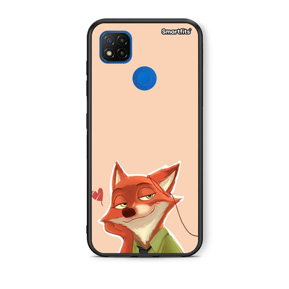 Θήκη Xiaomi Redmi 9C Nick Wilde And Judy Hopps Love 1 από τη Smartfits με σχέδιο στο πίσω μέρος και μαύρο περίβλημα | Xiaomi Redmi 9C Nick Wilde And Judy Hopps Love 1 case with colorful back and black bezels