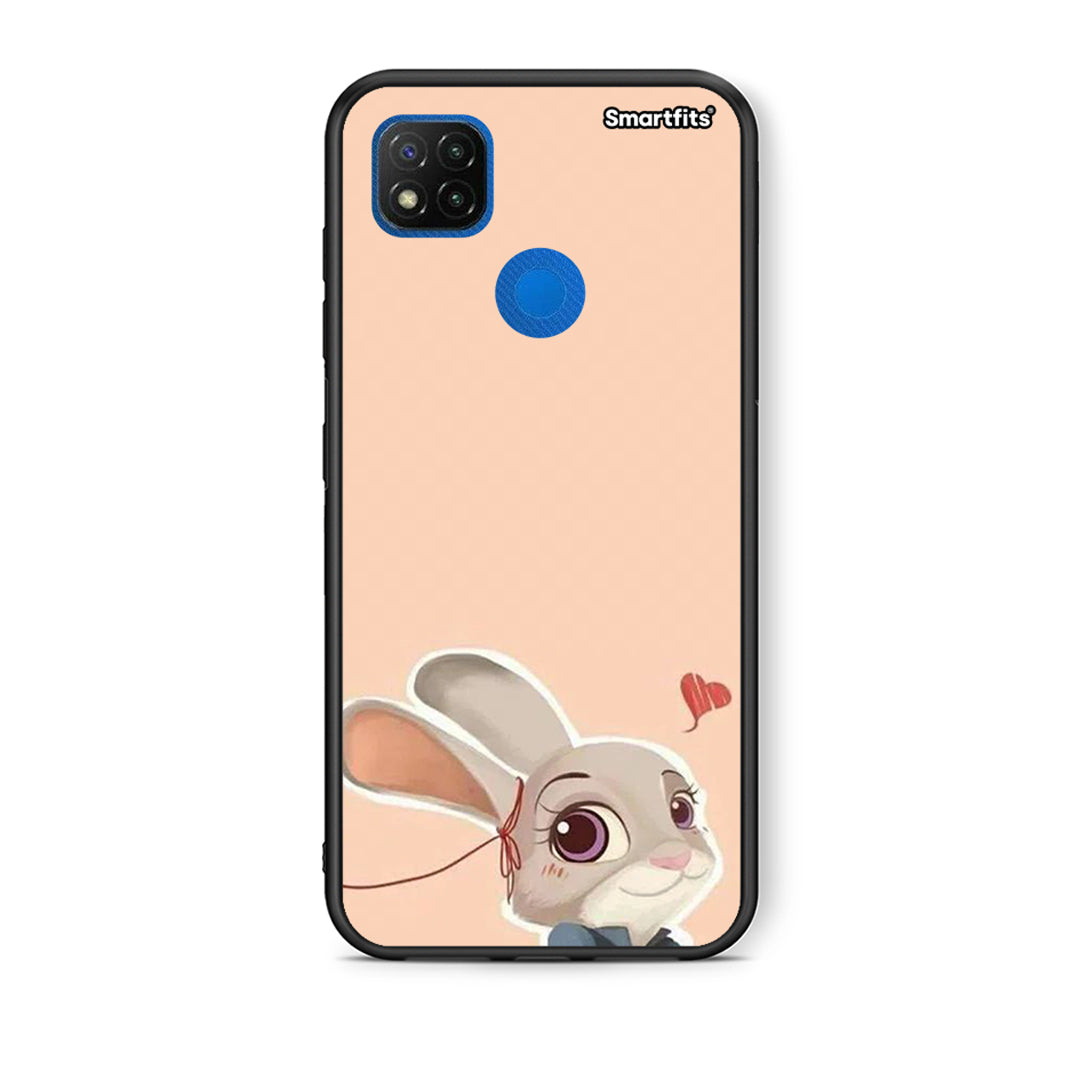 Θήκη Xiaomi Redmi 9C Nick Wilde And Judy Hopps Love 2 από τη Smartfits με σχέδιο στο πίσω μέρος και μαύρο περίβλημα | Xiaomi Redmi 9C Nick Wilde And Judy Hopps Love 2 case with colorful back and black bezels