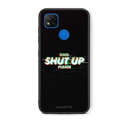 Θήκη Xiaomi Redmi 9C OMG ShutUp από τη Smartfits με σχέδιο στο πίσω μέρος και μαύρο περίβλημα | Xiaomi Redmi 9C OMG ShutUp case with colorful back and black bezels