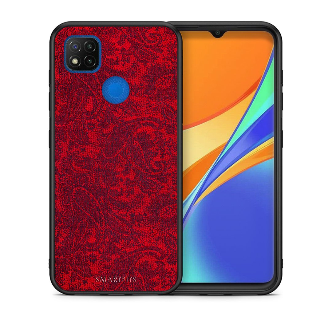 Θήκη Xiaomi Redmi 9C Paisley Cashmere από τη Smartfits με σχέδιο στο πίσω μέρος και μαύρο περίβλημα | Xiaomi Redmi 9C Paisley Cashmere case with colorful back and black bezels