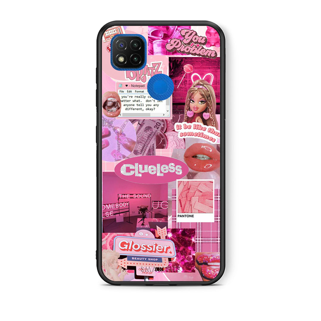 Θήκη Αγίου Βαλεντίνου Xiaomi Redmi 9C Pink Love από τη Smartfits με σχέδιο στο πίσω μέρος και μαύρο περίβλημα | Xiaomi Redmi 9C Pink Love case with colorful back and black bezels
