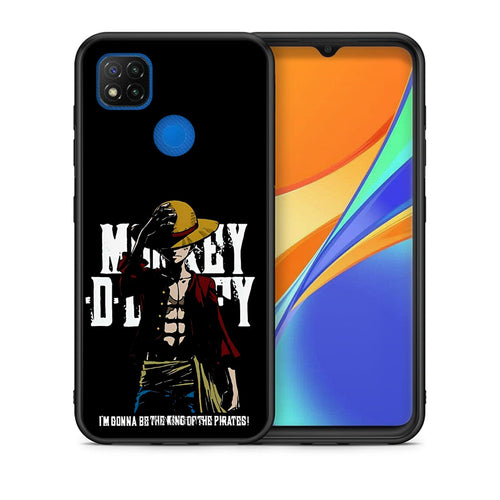 Θήκη Xiaomi Redmi 9C Pirate King από τη Smartfits με σχέδιο στο πίσω μέρος και μαύρο περίβλημα | Xiaomi Redmi 9C Pirate King case with colorful back and black bezels