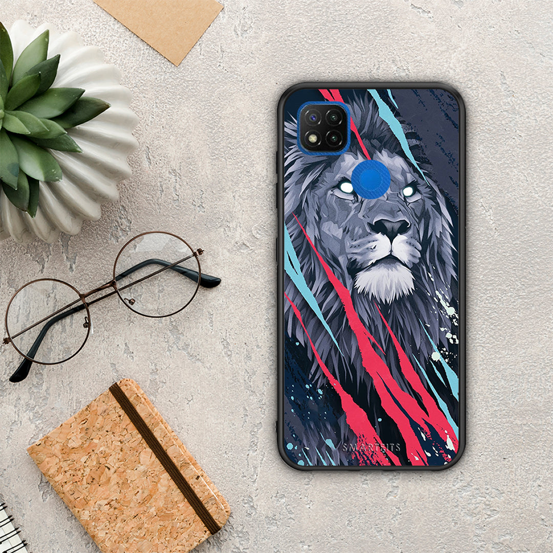 PopArt Lion Designer - Xiaomi Redmi 9C θήκη