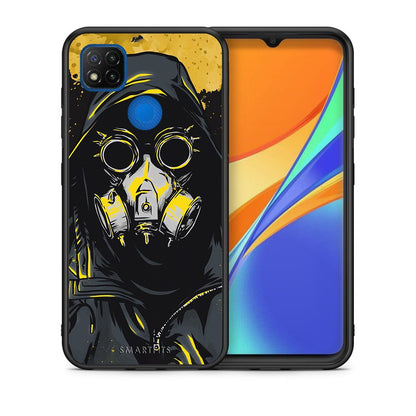 Θήκη Xiaomi Redmi 9C Mask PopArt από τη Smartfits με σχέδιο στο πίσω μέρος και μαύρο περίβλημα | Xiaomi Redmi 9C Mask PopArt case with colorful back and black bezels