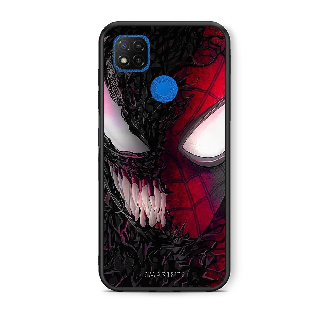 Θήκη Xiaomi Redmi 9C SpiderVenom PopArt από τη Smartfits με σχέδιο στο πίσω μέρος και μαύρο περίβλημα | Xiaomi Redmi 9C SpiderVenom PopArt case with colorful back and black bezels