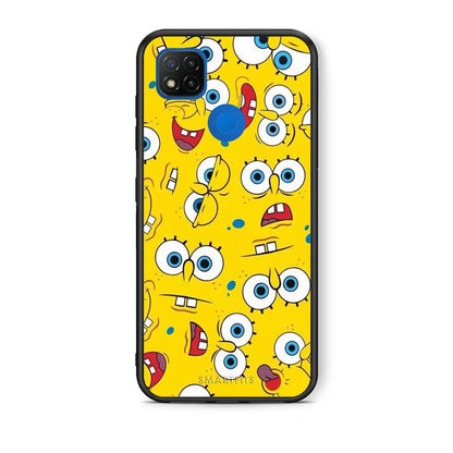 Θήκη Xiaomi Redmi 9C Sponge PopArt από τη Smartfits με σχέδιο στο πίσω μέρος και μαύρο περίβλημα | Xiaomi Redmi 9C Sponge PopArt case with colorful back and black bezels