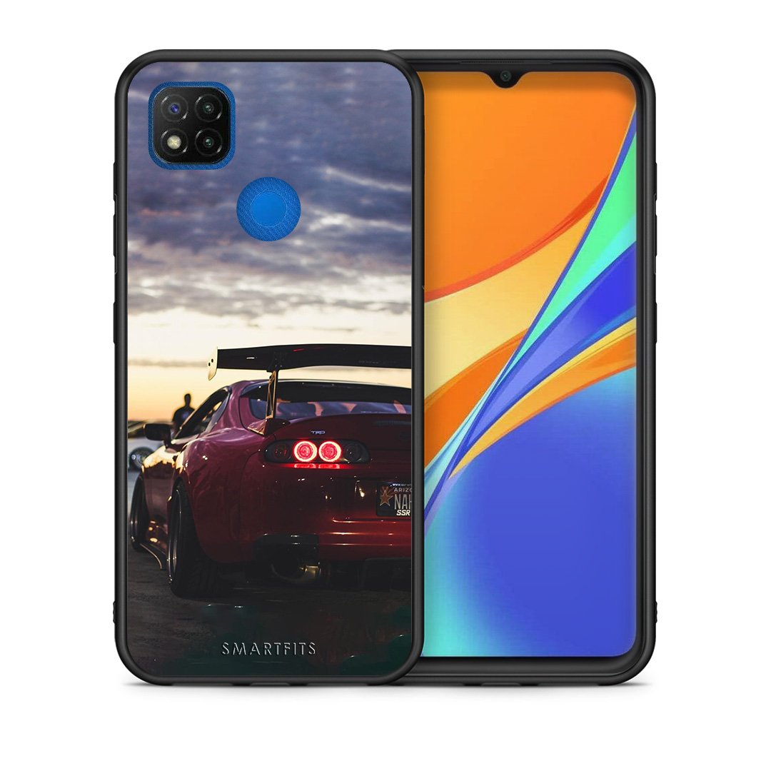 Θήκη Xiaomi Redmi 9C Racing Supra από τη Smartfits με σχέδιο στο πίσω μέρος και μαύρο περίβλημα | Xiaomi Redmi 9C Racing Supra case with colorful back and black bezels