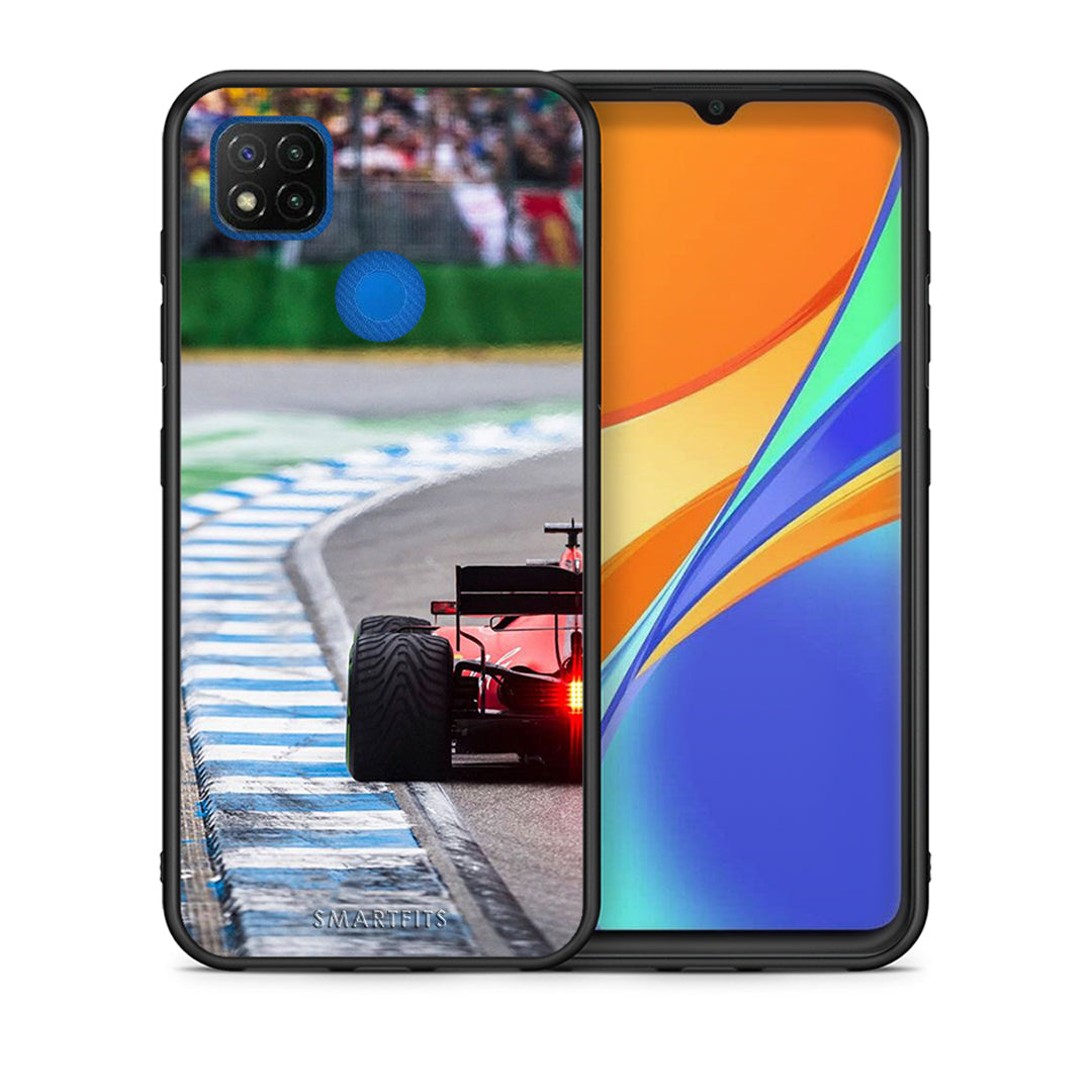 Θήκη Xiaomi Redmi 9C Racing Vibes από τη Smartfits με σχέδιο στο πίσω μέρος και μαύρο περίβλημα | Xiaomi Redmi 9C Racing Vibes case with colorful back and black bezels