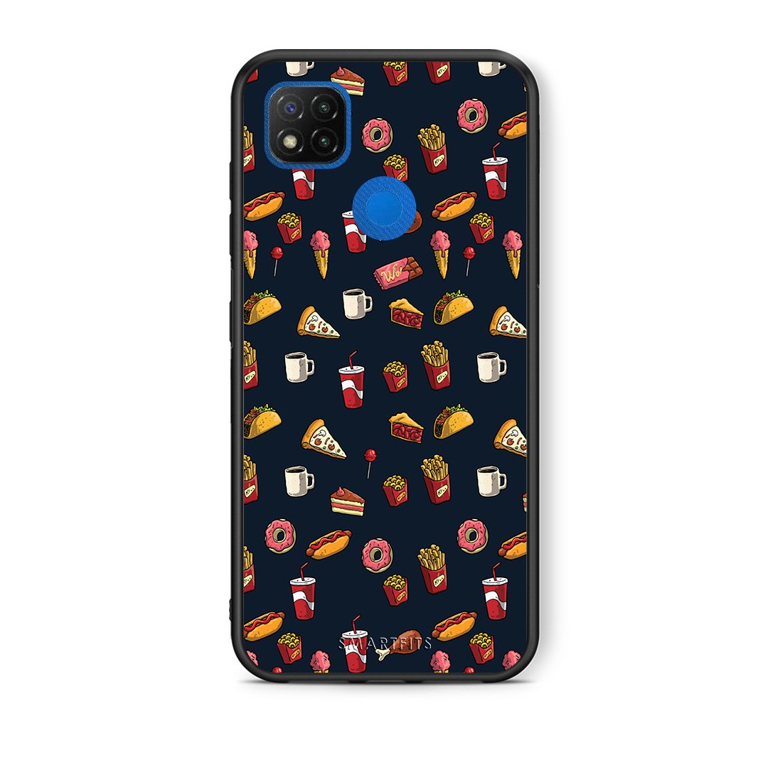 Θήκη Xiaomi Redmi 9C Hungry Random από τη Smartfits με σχέδιο στο πίσω μέρος και μαύρο περίβλημα | Xiaomi Redmi 9C Hungry Random case with colorful back and black bezels