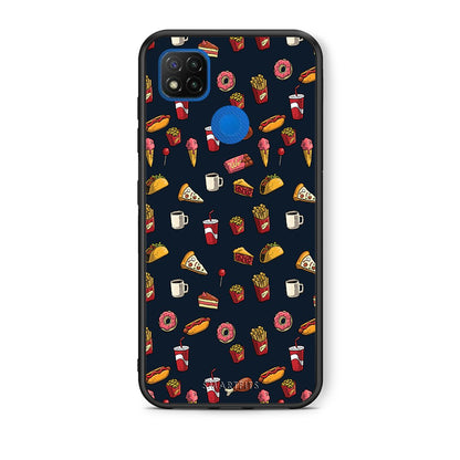 Θήκη Xiaomi Redmi 9C Hungry Random από τη Smartfits με σχέδιο στο πίσω μέρος και μαύρο περίβλημα | Xiaomi Redmi 9C Hungry Random case with colorful back and black bezels