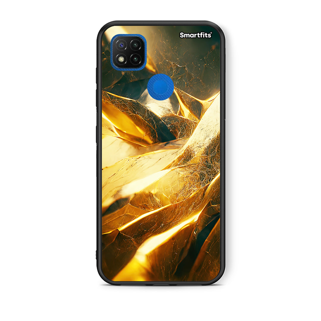 Θήκη Xiaomi Redmi 9C Real Gold από τη Smartfits με σχέδιο στο πίσω μέρος και μαύρο περίβλημα | Xiaomi Redmi 9C Real Gold case with colorful back and black bezels