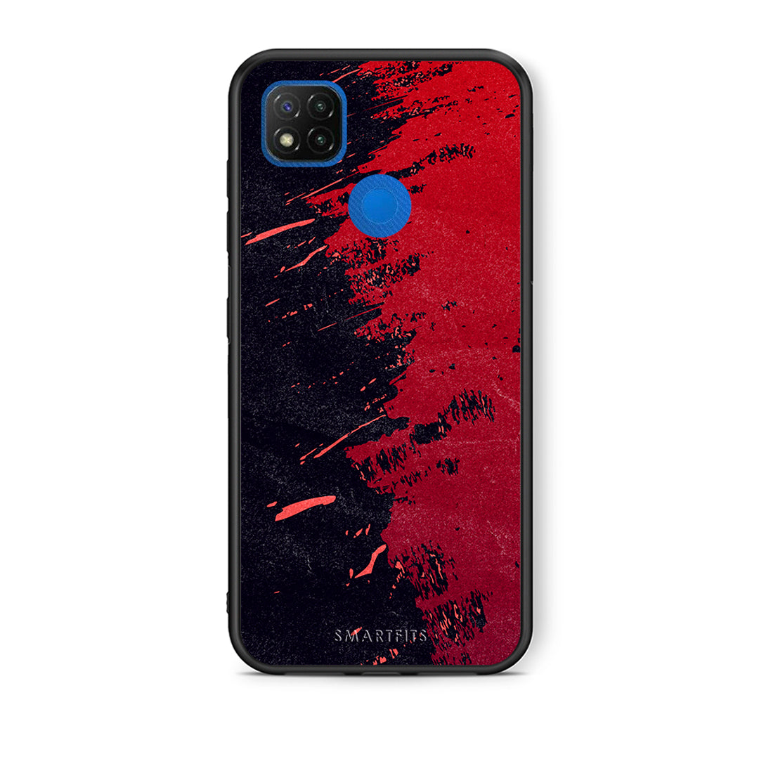 Θήκη Αγίου Βαλεντίνου Xiaomi Redmi 9C Red Paint από τη Smartfits με σχέδιο στο πίσω μέρος και μαύρο περίβλημα | Xiaomi Redmi 9C Red Paint case with colorful back and black bezels
