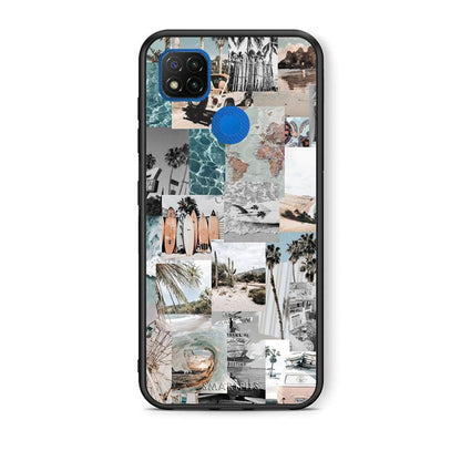 Θήκη Xiaomi Redmi 9C Retro Beach Life από τη Smartfits με σχέδιο στο πίσω μέρος και μαύρο περίβλημα | Xiaomi Redmi 9C Retro Beach Life case with colorful back and black bezels