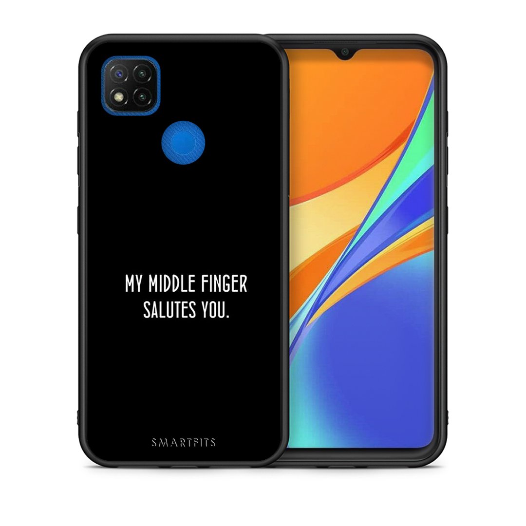 Θήκη Xiaomi Redmi 9C Salute από τη Smartfits με σχέδιο στο πίσω μέρος και μαύρο περίβλημα | Xiaomi Redmi 9C Salute case with colorful back and black bezels