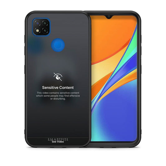 Θήκη Xiaomi Redmi 9C Sensitive Content από τη Smartfits με σχέδιο στο πίσω μέρος και μαύρο περίβλημα | Xiaomi Redmi 9C Sensitive Content case with colorful back and black bezels
