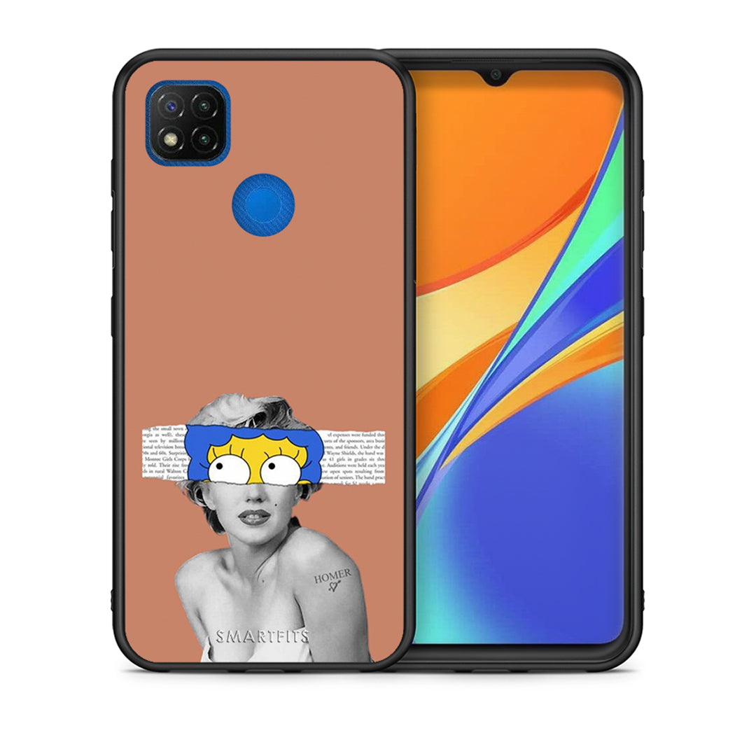 Θήκη Xiaomi Redmi 9C Sim Merilyn από τη Smartfits με σχέδιο στο πίσω μέρος και μαύρο περίβλημα | Xiaomi Redmi 9C Sim Merilyn case with colorful back and black bezels