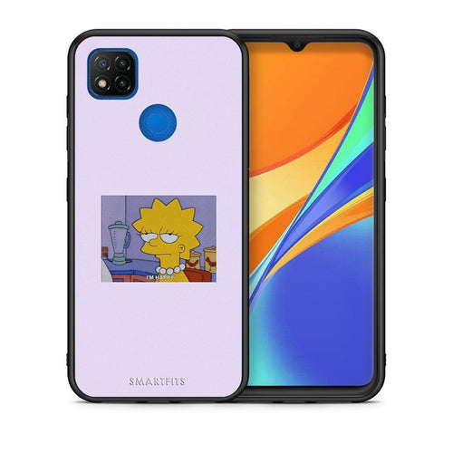 Θήκη Xiaomi Redmi 9C So Happy από τη Smartfits με σχέδιο στο πίσω μέρος και μαύρο περίβλημα | Xiaomi Redmi 9C So Happy case with colorful back and black bezels