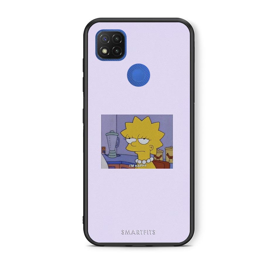 Θήκη Xiaomi Redmi 9C So Happy από τη Smartfits με σχέδιο στο πίσω μέρος και μαύρο περίβλημα | Xiaomi Redmi 9C So Happy case with colorful back and black bezels