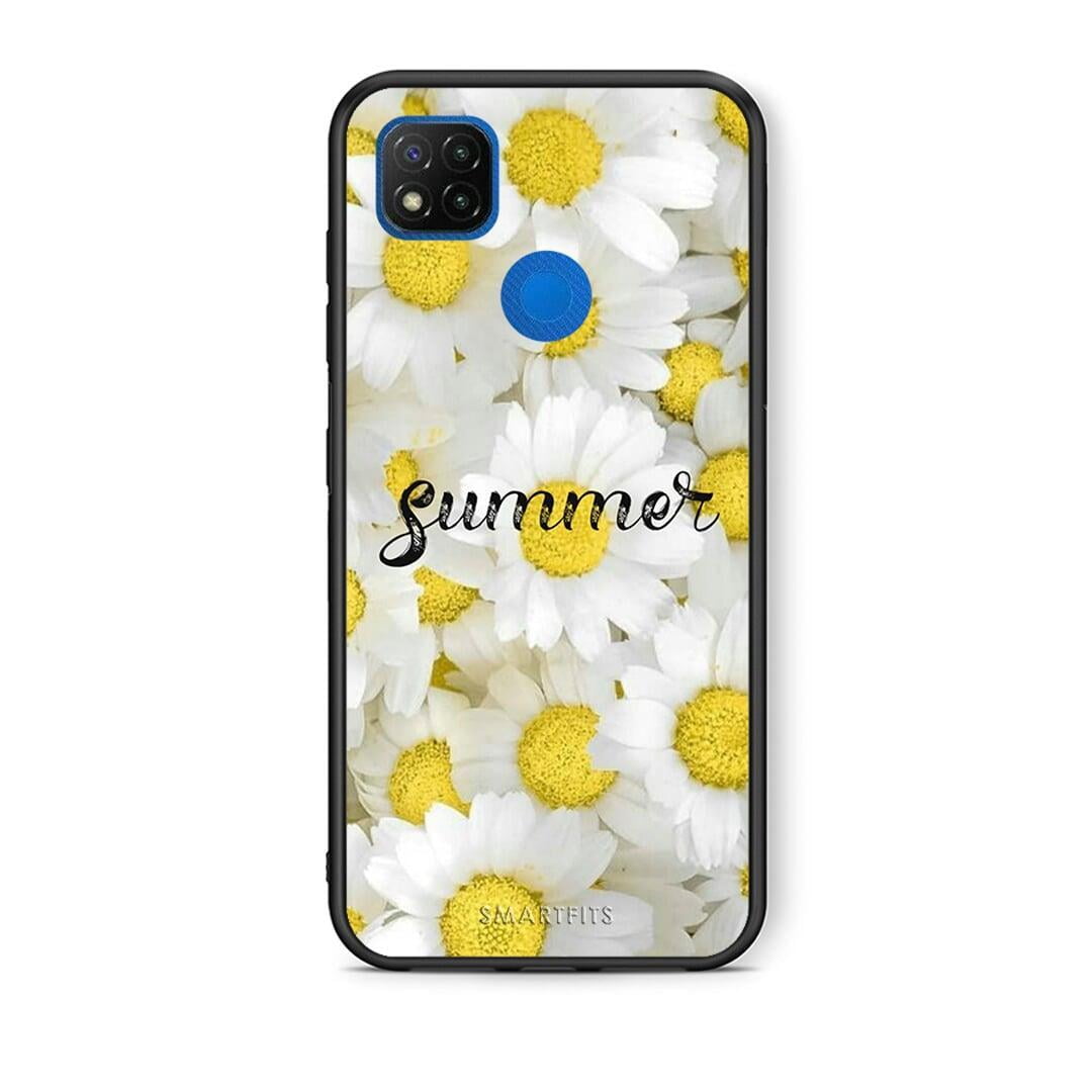 Θήκη Xiaomi Redmi 9C Summer Daisies από τη Smartfits με σχέδιο στο πίσω μέρος και μαύρο περίβλημα | Xiaomi Redmi 9C Summer Daisies case with colorful back and black bezels