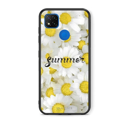 Θήκη Xiaomi Redmi 9C Summer Daisies από τη Smartfits με σχέδιο στο πίσω μέρος και μαύρο περίβλημα | Xiaomi Redmi 9C Summer Daisies case with colorful back and black bezels