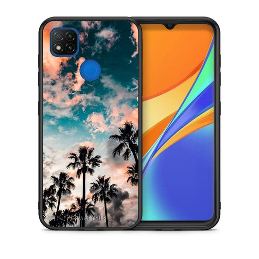 Θήκη Xiaomi Redmi 9C Sky Summer από τη Smartfits με σχέδιο στο πίσω μέρος και μαύρο περίβλημα | Xiaomi Redmi 9C Sky Summer case with colorful back and black bezels