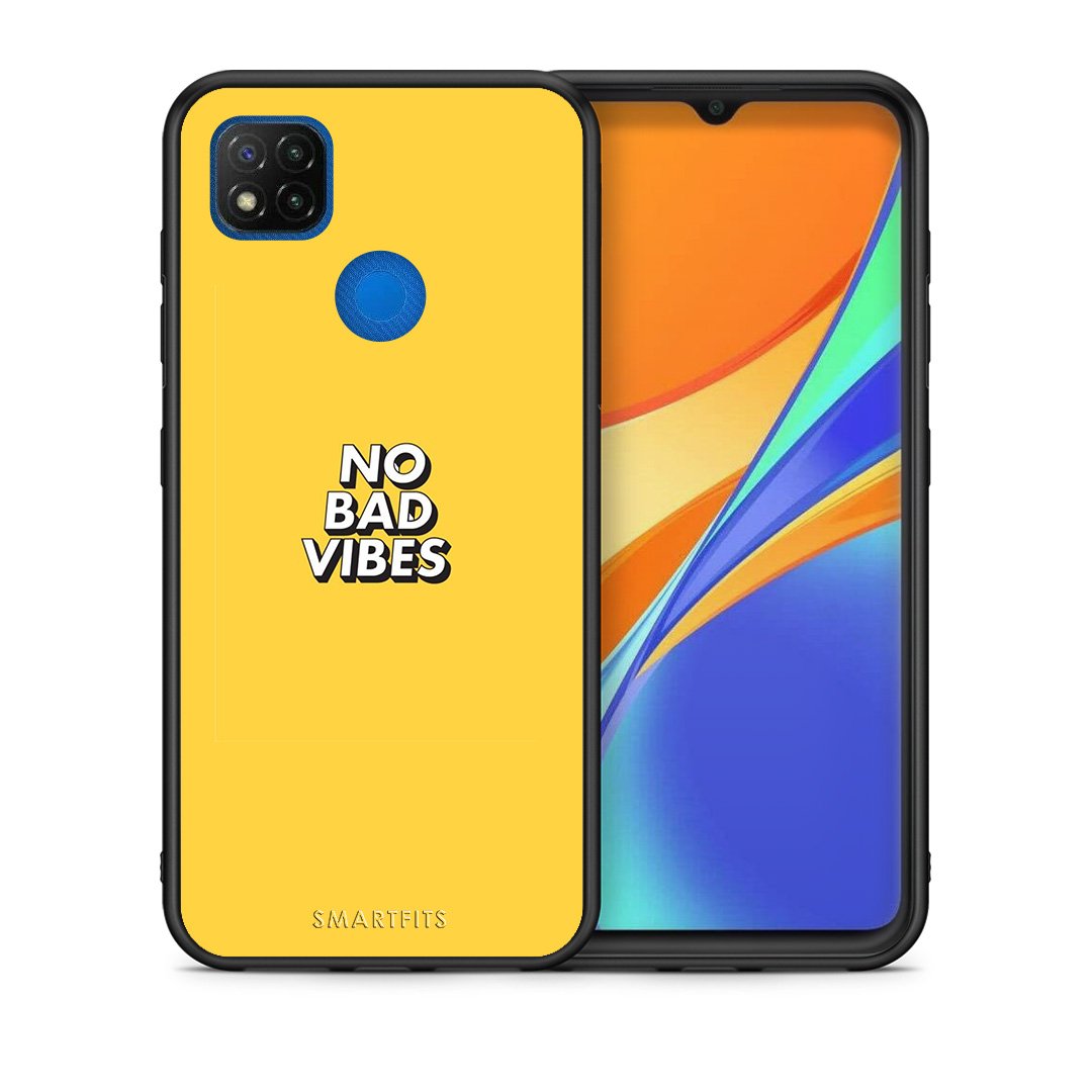Θήκη Xiaomi Redmi 9C Vibes Text από τη Smartfits με σχέδιο στο πίσω μέρος και μαύρο περίβλημα | Xiaomi Redmi 9C Vibes Text case with colorful back and black bezels