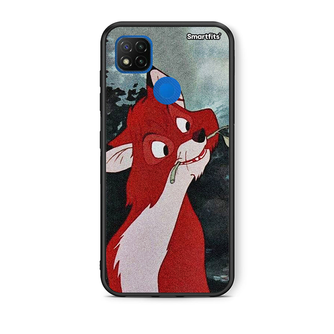 Θήκη Xiaomi Redmi 9C Tod And Vixey Love 1 από τη Smartfits με σχέδιο στο πίσω μέρος και μαύρο περίβλημα | Xiaomi Redmi 9C Tod And Vixey Love 1 case with colorful back and black bezels