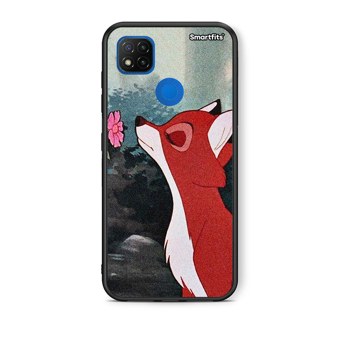 Θήκη Xiaomi Redmi 9C Tod And Vixey Love 2 από τη Smartfits με σχέδιο στο πίσω μέρος και μαύρο περίβλημα | Xiaomi Redmi 9C Tod And Vixey Love 2 case with colorful back and black bezels