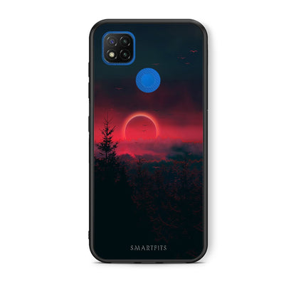 Θήκη Xiaomi Redmi 9C Sunset Tropic από τη Smartfits με σχέδιο στο πίσω μέρος και μαύρο περίβλημα | Xiaomi Redmi 9C Sunset Tropic case with colorful back and black bezels