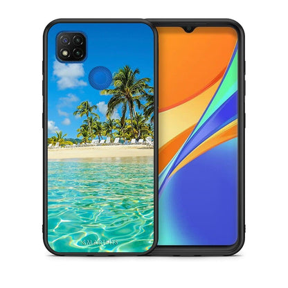 Θήκη Xiaomi Redmi 9C Tropical Vibes από τη Smartfits με σχέδιο στο πίσω μέρος και μαύρο περίβλημα | Xiaomi Redmi 9C Tropical Vibes case with colorful back and black bezels
