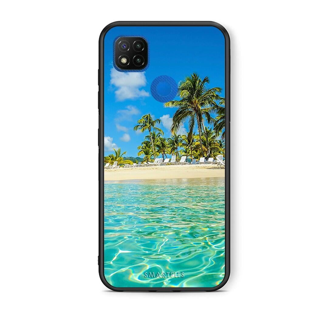 Θήκη Xiaomi Redmi 9C Tropical Vibes από τη Smartfits με σχέδιο στο πίσω μέρος και μαύρο περίβλημα | Xiaomi Redmi 9C Tropical Vibes case with colorful back and black bezels