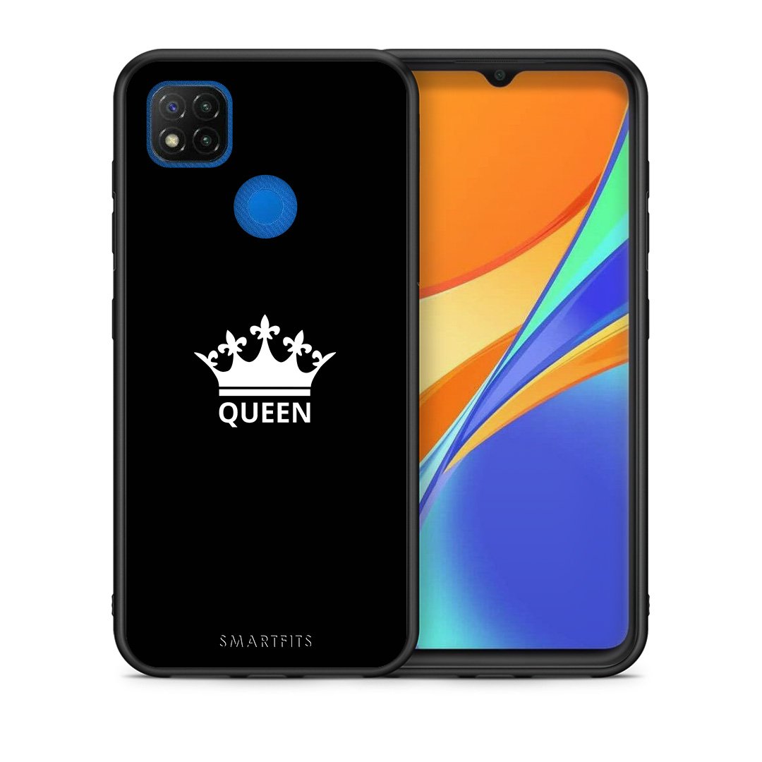 Θήκη Xiaomi Redmi 9C Queen Valentine από τη Smartfits με σχέδιο στο πίσω μέρος και μαύρο περίβλημα | Xiaomi Redmi 9C Queen Valentine case with colorful back and black bezels