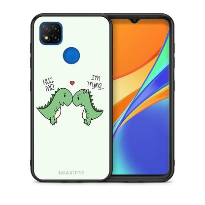 Θήκη Xiaomi Redmi 9C Rex Valentine από τη Smartfits με σχέδιο στο πίσω μέρος και μαύρο περίβλημα | Xiaomi Redmi 9C Rex Valentine case with colorful back and black bezels