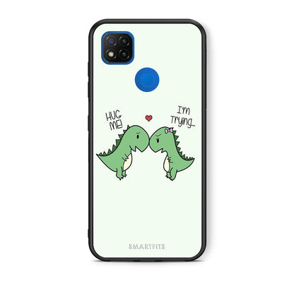 Θήκη Xiaomi Redmi 9C Rex Valentine από τη Smartfits με σχέδιο στο πίσω μέρος και μαύρο περίβλημα | Xiaomi Redmi 9C Rex Valentine case with colorful back and black bezels