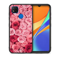 Thumbnail for Θήκη Xiaomi Redmi 9C RoseGarden Valentine από τη Smartfits με σχέδιο στο πίσω μέρος και μαύρο περίβλημα | Xiaomi Redmi 9C RoseGarden Valentine case with colorful back and black bezels