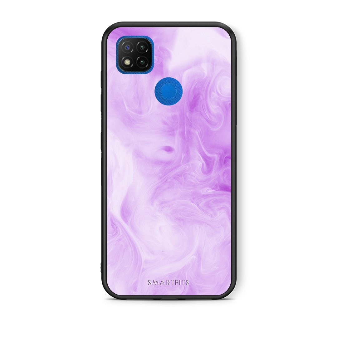 Θήκη Xiaomi Redmi 9C Lavender Watercolor από τη Smartfits με σχέδιο στο πίσω μέρος και μαύρο περίβλημα | Xiaomi Redmi 9C Lavender Watercolor case with colorful back and black bezels