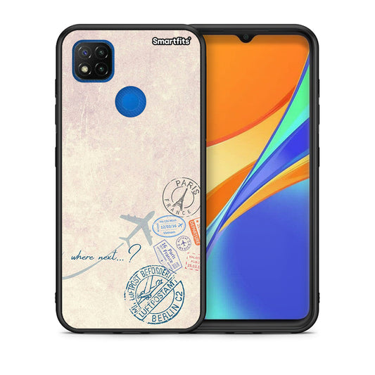 Θήκη Xiaomi Redmi 9C Where Next από τη Smartfits με σχέδιο στο πίσω μέρος και μαύρο περίβλημα | Xiaomi Redmi 9C Where Next case with colorful back and black bezels
