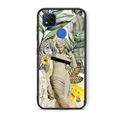 Θήκη Xiaomi Redmi 9C Woman Statue από τη Smartfits με σχέδιο στο πίσω μέρος και μαύρο περίβλημα | Xiaomi Redmi 9C Woman Statue case with colorful back and black bezels