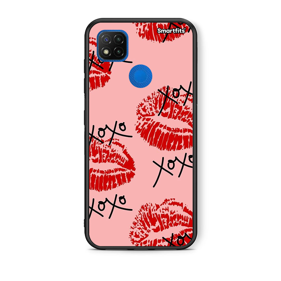 Θήκη Xiaomi Redmi 9C XOXO Lips από τη Smartfits με σχέδιο στο πίσω μέρος και μαύρο περίβλημα | Xiaomi Redmi 9C XOXO Lips case with colorful back and black bezels