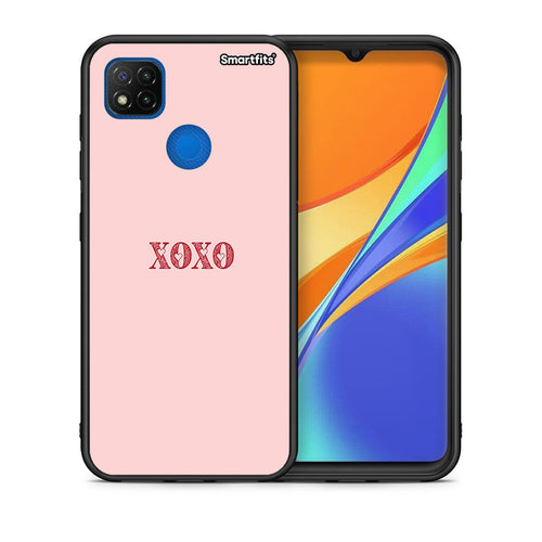 Θήκη Xiaomi Redmi 9C XOXO Love από τη Smartfits με σχέδιο στο πίσω μέρος και μαύρο περίβλημα | Xiaomi Redmi 9C XOXO Love case with colorful back and black bezels