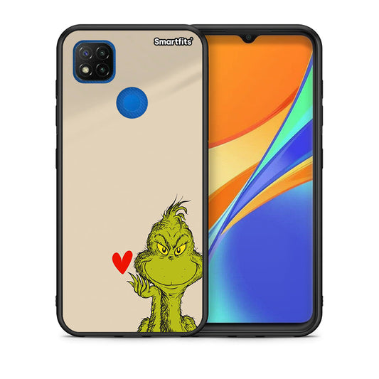 Θήκη Xiaomi Redmi 9C Xmas Grinch από τη Smartfits με σχέδιο στο πίσω μέρος και μαύρο περίβλημα | Xiaomi Redmi 9C Xmas Grinch case with colorful back and black bezels