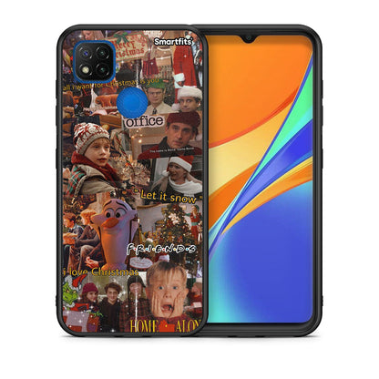 Θήκη Xiaomi Redmi 9C Xmas Wishes από τη Smartfits με σχέδιο στο πίσω μέρος και μαύρο περίβλημα | Xiaomi Redmi 9C Xmas Wishes case with colorful back and black bezels