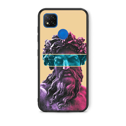 Θήκη Αγίου Βαλεντίνου Xiaomi Redmi 9C Zeus Art από τη Smartfits με σχέδιο στο πίσω μέρος και μαύρο περίβλημα | Xiaomi Redmi 9C Zeus Art case with colorful back and black bezels